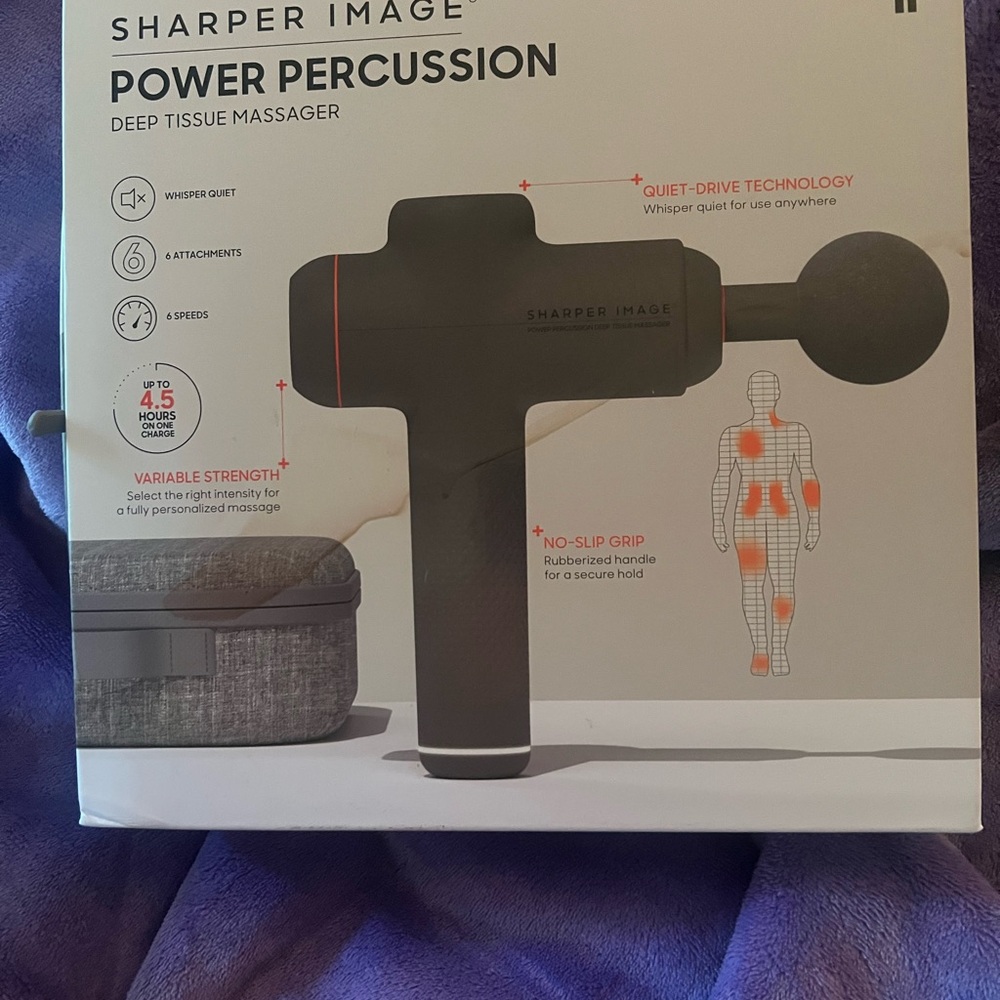 Sharper Image Power Percussion Massager with Attachments